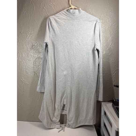 Free People We The Free Long Gray Sweatshirt Moto Zip Jacket Womens Size Small - Picture 2 of 3